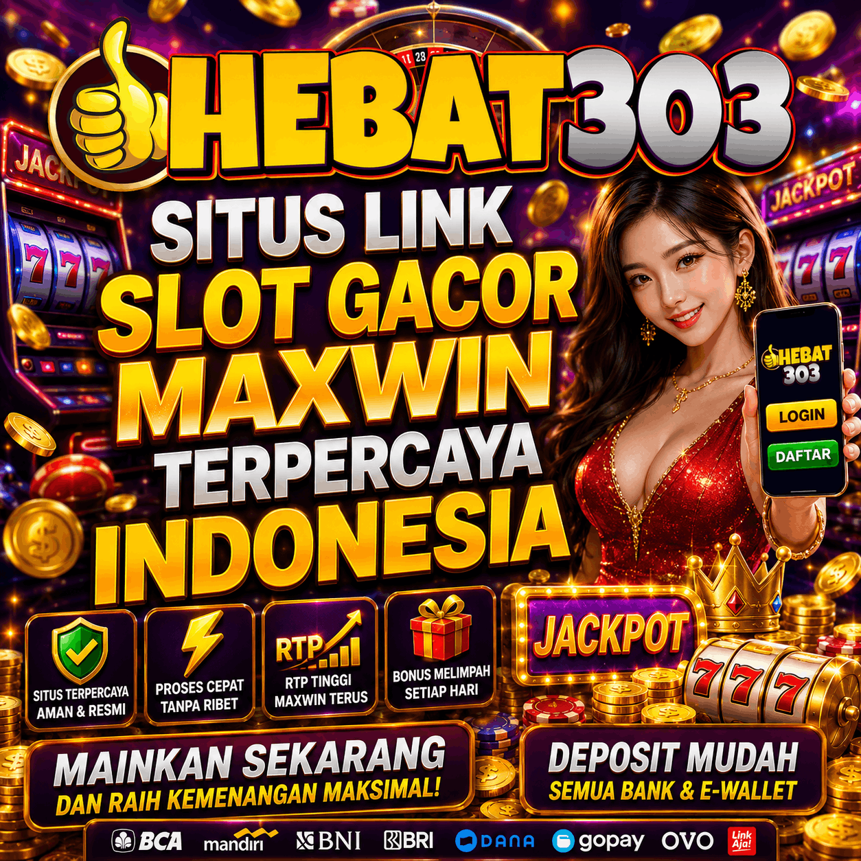 HEBAT303: Situs Link Slot Gacor Maxwin Terpercaya Indonesia by Hey siriusly